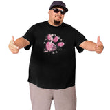 Pink Panther Paw Print Big Size Men's T-shirt