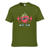Strawberry With Sunglasses Giving Middle Finger Men's Short Sleeve T-shirt