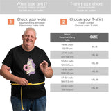 Cute Fairytale Unicorn Eating Donut Big Size Men's T-shirt