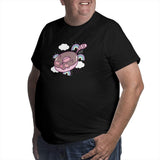 Cute Chocolate Donut Shaped Cat Tail Rainbows Big Size Men's T-shirt