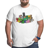 Minecraft Games Creeper Big Size Men's T-shirt