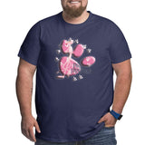 Pink Panther Paw Print Big Size Men's T-shirt