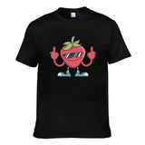 Strawberry With Sunglasses Giving Middle Finger Men's Short Sleeve T-shirt