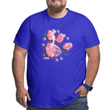 Pink Panther Paw Print Big Size Men's T-shirt