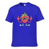 Strawberry With Sunglasses Giving Middle Finger Men's Short Sleeve T-shirt