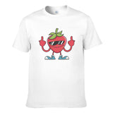 Strawberry With Sunglasses Giving Middle Finger Men's Short Sleeve T-shirt
