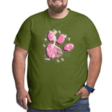 Pink Panther Paw Print Big Size Men's T-shirt