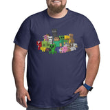 Minecraft Games Creeper Big Size Men's T-shirt