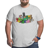 Minecraft Games Creeper Big Size Men's T-shirt
