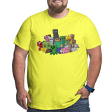 Minecraft Games Creeper Big Size Men's T-shirt