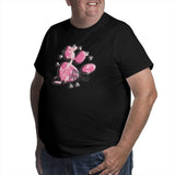 Pink Panther Paw Print Big Size Men's T-shirt