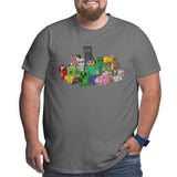 Minecraft Games Creeper Big Size Men's T-shirt