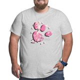 Pink Panther Paw Print Big Size Men's T-shirt