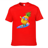 Funny Cartoon Pineapple Surfing Men's Short Sleeve T-shirt
