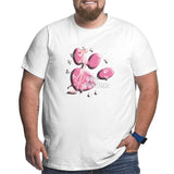 Pink Panther Paw Print Big Size Men's T-shirt