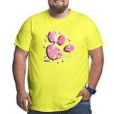 Pink Panther Paw Print Big Size Men's T-shirt