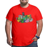 Minecraft Games Creeper Big Size Men's T-shirt