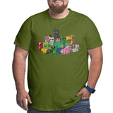 Minecraft Games Creeper Big Size Men's T-shirt